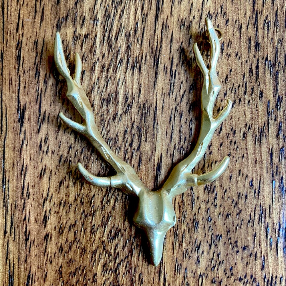 Gold Antler Pendant